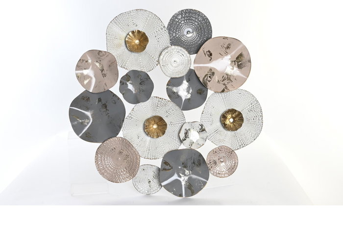 DKD Home Decor Decoración de Pared Metal Blanco 80x7x80 cm DKD Home Decor Decoración de Pared Metal Blanco 80x7x80 cm