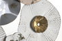 DKD Home Decor Decoración de Pared Metal Blanco 80x7x80 cm
