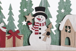 DKD Home Decor Calendario Adviento Navidad Verde Rojo Madera Reno 40x4x22 cm (4 Unidades)