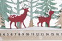 DKD Home Decor Calendario Adviento Navidad Verde Rojo Madera Reno 40x4x22 cm (4 Unidades)