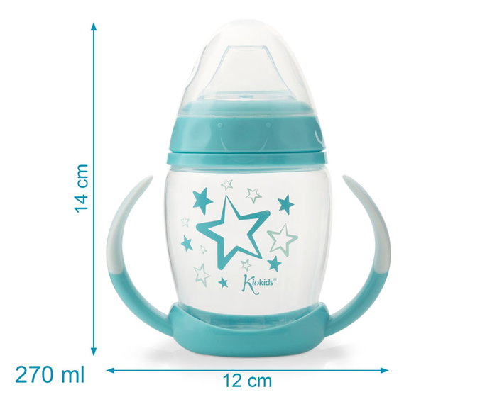 KioKids Soft Nordic Taza de Aprendizaje Estrellas Azul +6 Meses 270ml
