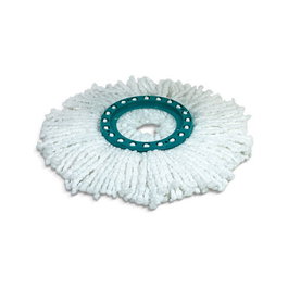 Leifheit Clean Disc Wischmopp-Ersatzkopf de microfibra, Turquesa y Blanco