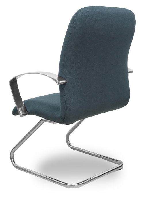 Silla Caudete confidente tapizada con Tela color Gris oscuro. Brazos fijos Silla Caudete confidente tapizada con Tela color Gris oscuro. Brazos fijos