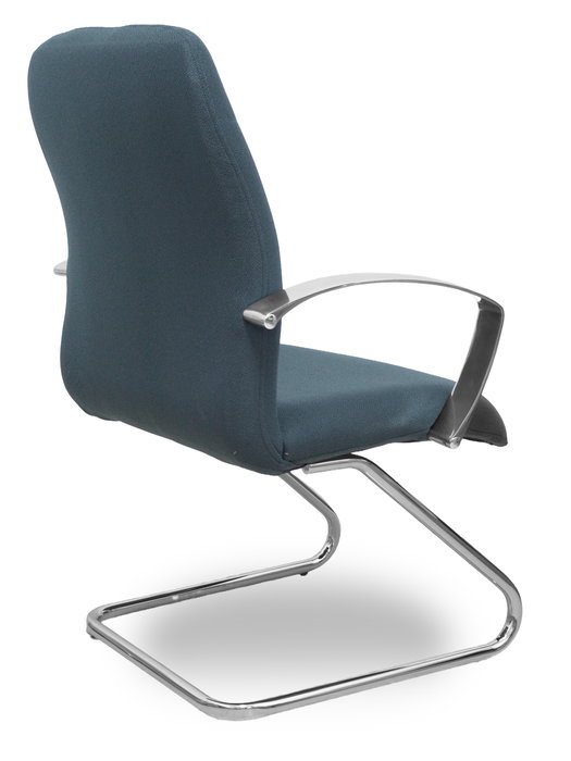 Silla Caudete confidente tapizada con Tela color Gris oscuro. Brazos fijos Silla Caudete confidente tapizada con Tela color Gris oscuro. Brazos fijos