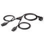 EQUIP Cable de alimentación tipo Y Schuko a 2x C13 1,8m