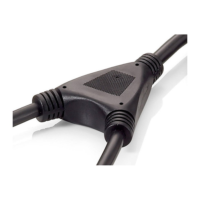 EQUIP Cable de alimentación tipo Y Schuko a 2x C13 1,8m