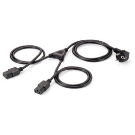 EQUIP Cable de alimentación Schuko a 2x IEC C13, 1,8 m
