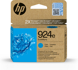 HP 924e EvoMore Cyan Cartucho de Tinta Original - Compatible con Impresoras HP - 800 páginas
