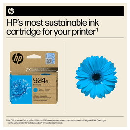 HP Tinta 924E Cyan XL - Cartucho de Tinta Original (4K0U7NE)