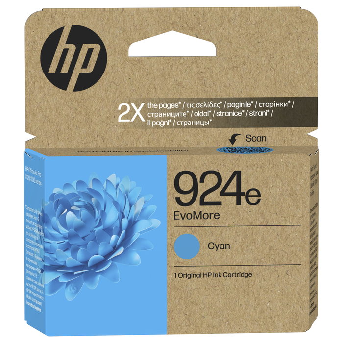 HP 924e EvoMore Cian Cartucho de Tinta Original XL HP 924e EvoMore Cian Cartucho de Tinta Original XL