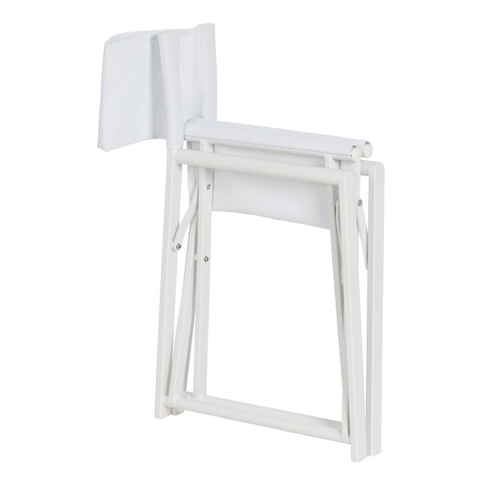 Silla Director Blanco Aluminio-Textileno 56 X 53 X 84 cm (Set de 2)