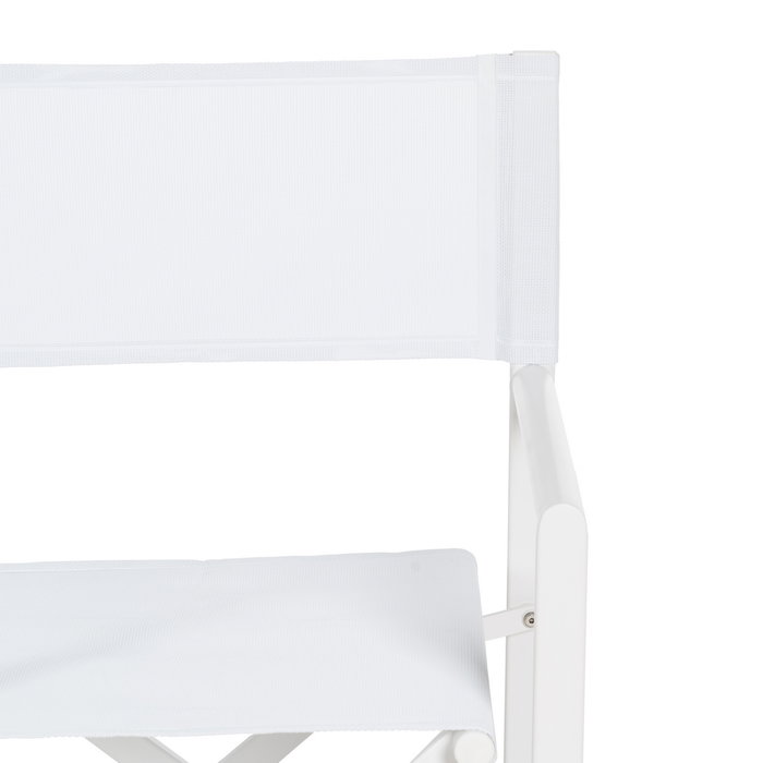 Silla Director Blanco Aluminio-Textileno 56 X 53 X 84 cm (Set de 2)