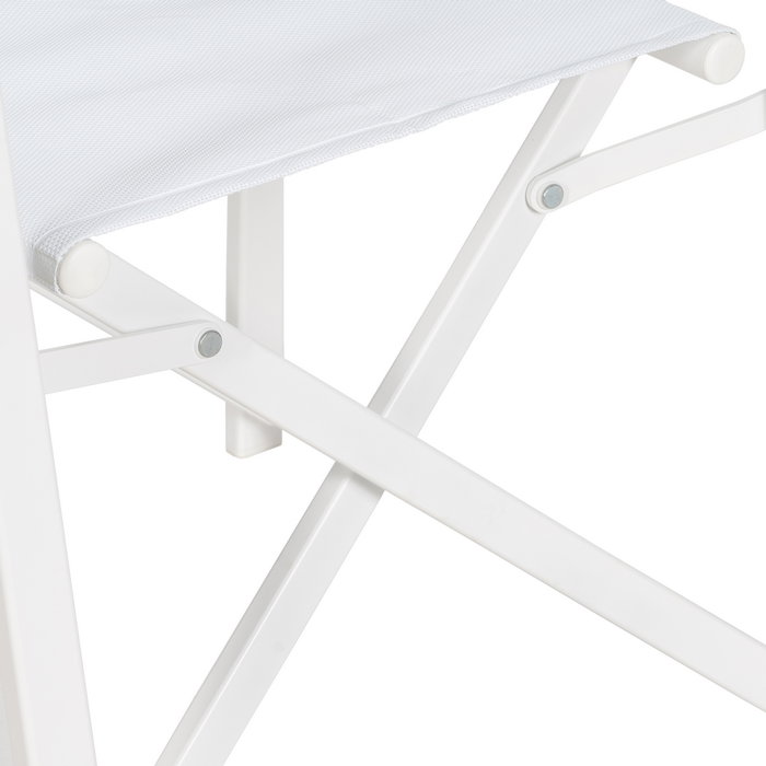Silla Director Blanco Aluminio-Textileno 56 X 53 X 84 cm (Set de 2)