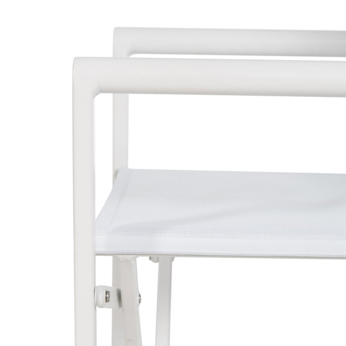 Silla Director Blanco Aluminio-Textileno 56 X 53 X 84 cm (Set de 2)