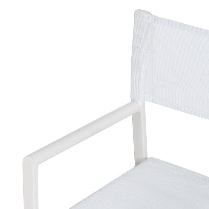 Silla Director Blanco Aluminio-Textileno 56 X 53 X 84 cm (Set de 2)