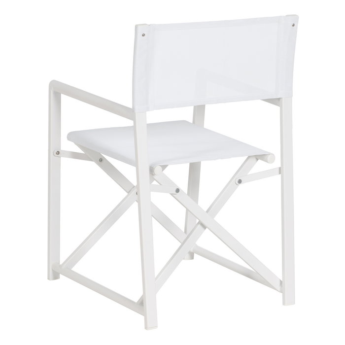 Silla Director Blanco Aluminio-Textileno 56 X 53 X 84 cm (Set de 2)