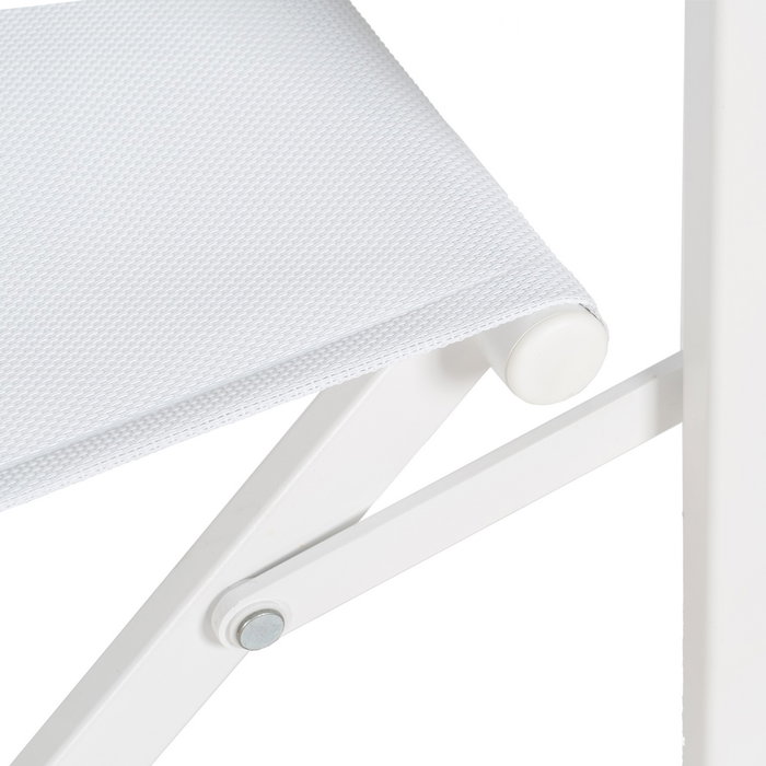 Silla Director Blanco Aluminio-Textileno 56 X 53 X 84 cm (Set de 2)