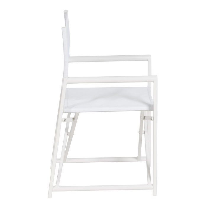 Silla Director Blanco Aluminio-Textileno 56 X 53 X 84 cm (Set de 2)