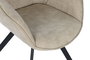 DKD Home Decor Silla de Microfibra Beige con Simil Piel