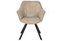 DKD Home Decor Silla de Microfibra Beige con Simil Piel