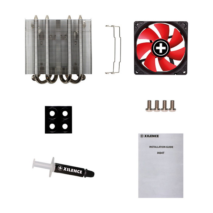 Xilence XC041 Enfriador de CPU - 92mm, PWM, Compatible con LGA 1700, LGA 1200, LGA 1151, LGA 1155, LGA 1150 - Negro/Rojo