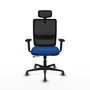 PIQUERAS Y CRESPO Silla de oficina Haches con mecanismo Sincro/Traslack Azul y Negro