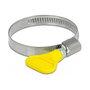 DeLOCK Abrazadera de manguera de mariposa acero inoxidable 32 - 50 mm, 5 unidades, Amarillo