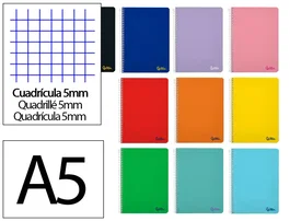 Liderpapel Cuaderno Espiral Micro Smart A5 Cuadriculado 5mm 80 Hojas