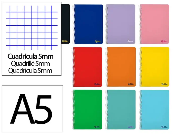 Liderpapel Cuaderno Espiral Micro Smart A5 Cuadriculado 5mm 80 Hojas Liderpapel Cuaderno Espiral Micro Smart A5 Cuadriculado 5mm 80 Hojas
