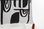 DKD Home Decor Cojin Africano Etnico Colonial Blanco Negro 45 x 45 cm Poliester (4 Unidades)