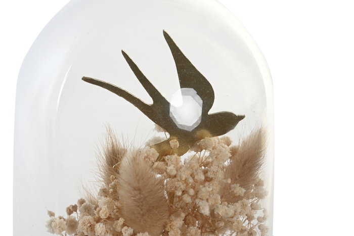 DKD Home Decor Decoración de Cristal y Metal Golondrina Dorado DKD Home Decor Decoración de Cristal y Metal Golondrina Dorado