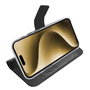 Celly Funda cartera para Apple iPhone 17 Air - Negro, compatible con MagSafe, con soporte de sobremesa y 3 bolsillos para tarjetas, piel sintética, resistente a rayones