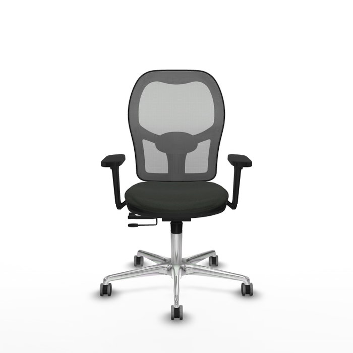 PIQUERAS Y CRESPO Silla de oficina Jorquera con mecanismo Sincro/Traslack Negro y Gris
