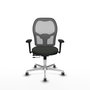 PIQUERAS Y CRESPO Silla de oficina Jorquera con mecanismo Sincro/Traslack Negro y Gris