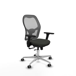 PIQUERAS Y CRESPO Silla de oficina Jorquera con mecanismo Sincro/Traslack Negro y Gris