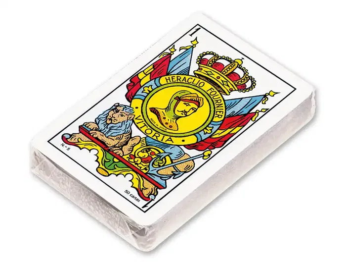 Fournier Baraja Española Nº35 50 Cartas Caras Catalanas 61.5x95mm Cartón 300g/m²