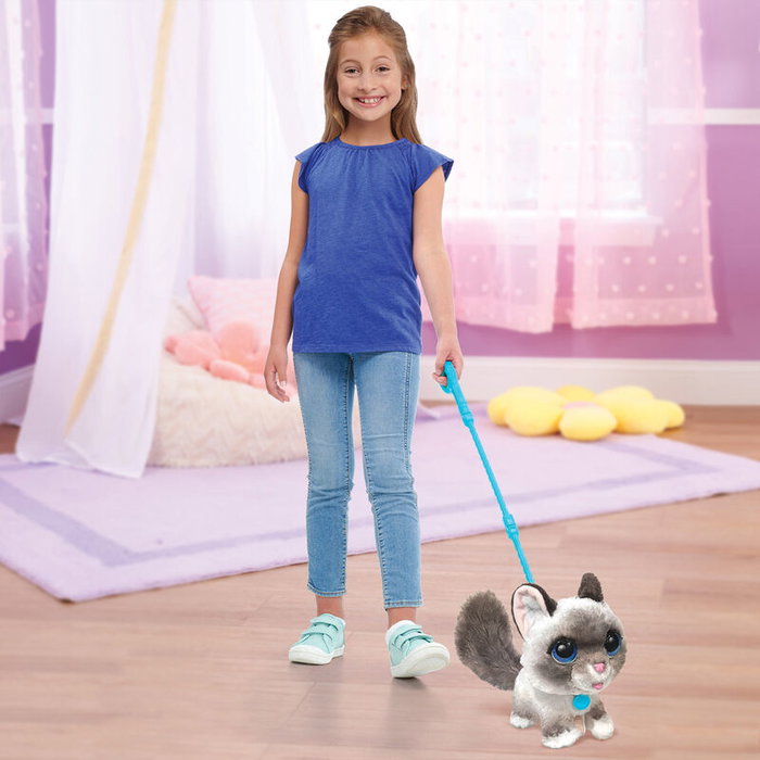 Just Play FurReal Wag-A-Lots Kitty Peluche Interactivo Gris y Blanca Just Play FurReal Wag-A-Lots Kitty Peluche Interactivo Gris y Blanca