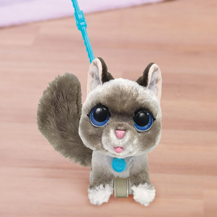 Just Play FurReal Wag-A-Lots Kitty Peluche Interactivo Gris y Blanca Just Play FurReal Wag-A-Lots Kitty Peluche Interactivo Gris y Blanca