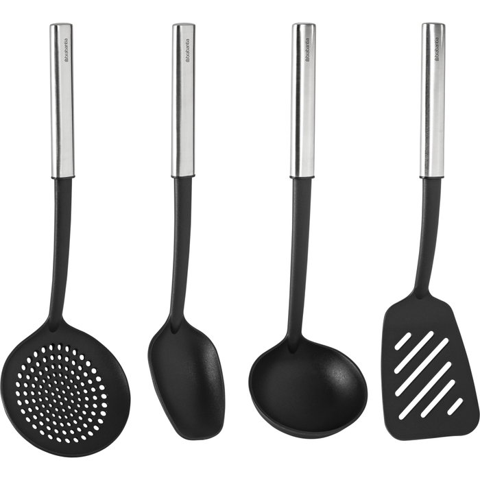 Brabantia Juego de Utensilios de Cocina con Revestimiento Antiadherente de 4 Piezas Brabantia Juego de Utensilios de Cocina con Revestimiento Antiadherente de 4 Piezas