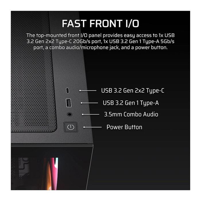 Corsair 2800X RS-R ARGB Midi Tower Negro