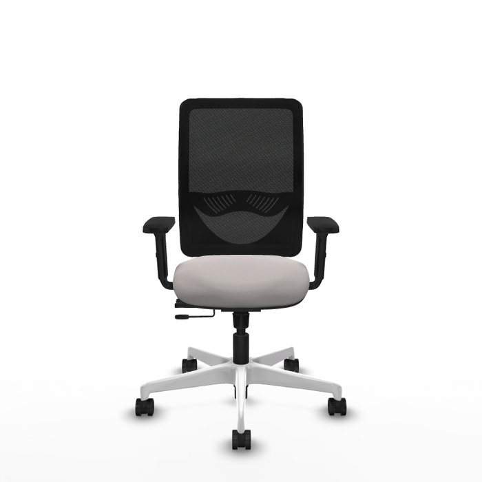 PIQUERAS Y CRESPO Silla de oficina Zulema Blanco/Negro con Mecanismo Sincro/Traslack