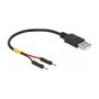 DeLOCK 85400 Cable de alimentación USB Tipo-A a 2 terminales de poste de 10 cm