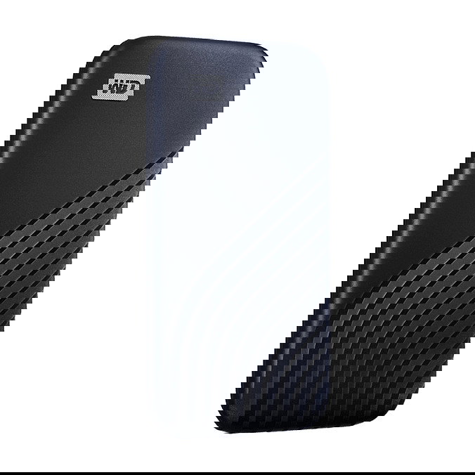 Western Digital My Passport 1 TB USB-C 3.2 Gen 2 SSD Externo NVMe, Lectura 1050 MB/s, Cifrado Hardware, Azul Midnight, Protección por Contraseña