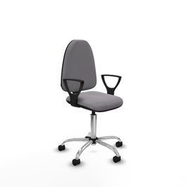PIQUERAS Y CRESPO Silla de oficina Aýna Gris con brazos fijos