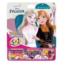 Cefa Libro de pegatinas para pintar Giga Block Frozen 5 en 1