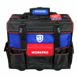 Workpro Bolsa de herramientas rígida con ruedas, 46 x 27 x 40 cm