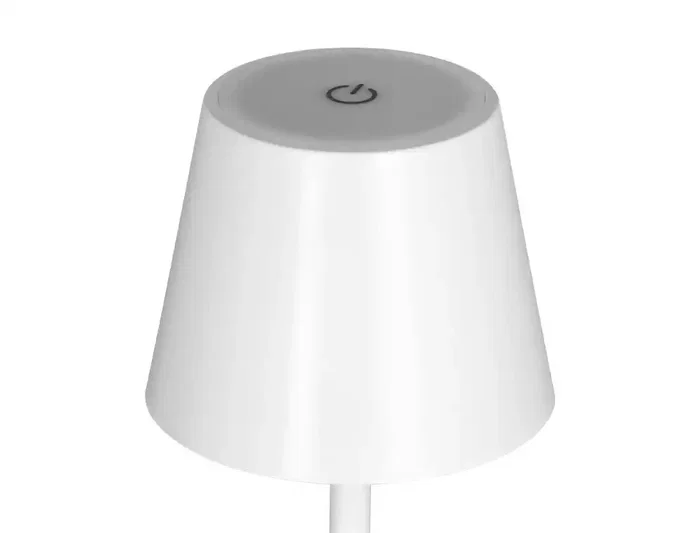 Q-Connect Nova Lámpara de Escritorio LED Recargable USB-C, 2W 200 lm, Temperatura Ajustable 3000K/4000K/6000K, Interruptor Táctil, Metal Blanca