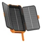 Xtorm XR203 Power Bank Externo 10000 mAh Rugerizado Carga Solar IP65 - Negro/Naranja - 2x USB-C PD 20W, 1x USB-A, Quick Charge 3.0, Linterna