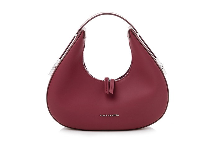 Vince Camuto Bolso Riviera Claret Red - Bolso de mano rojo clarete de piel de polivinilo
