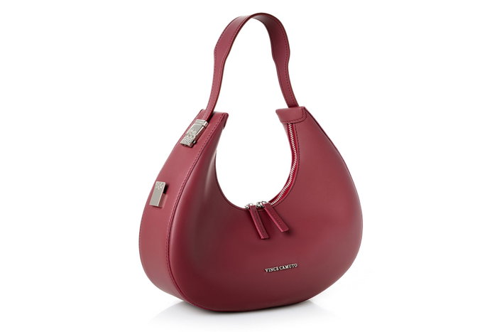 Vince Camuto Bolso Riviera Claret Red - Bolso de mano rojo clarete de piel de polivinilo